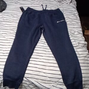 Champion Boys Navy Embroidered Logo Joggers